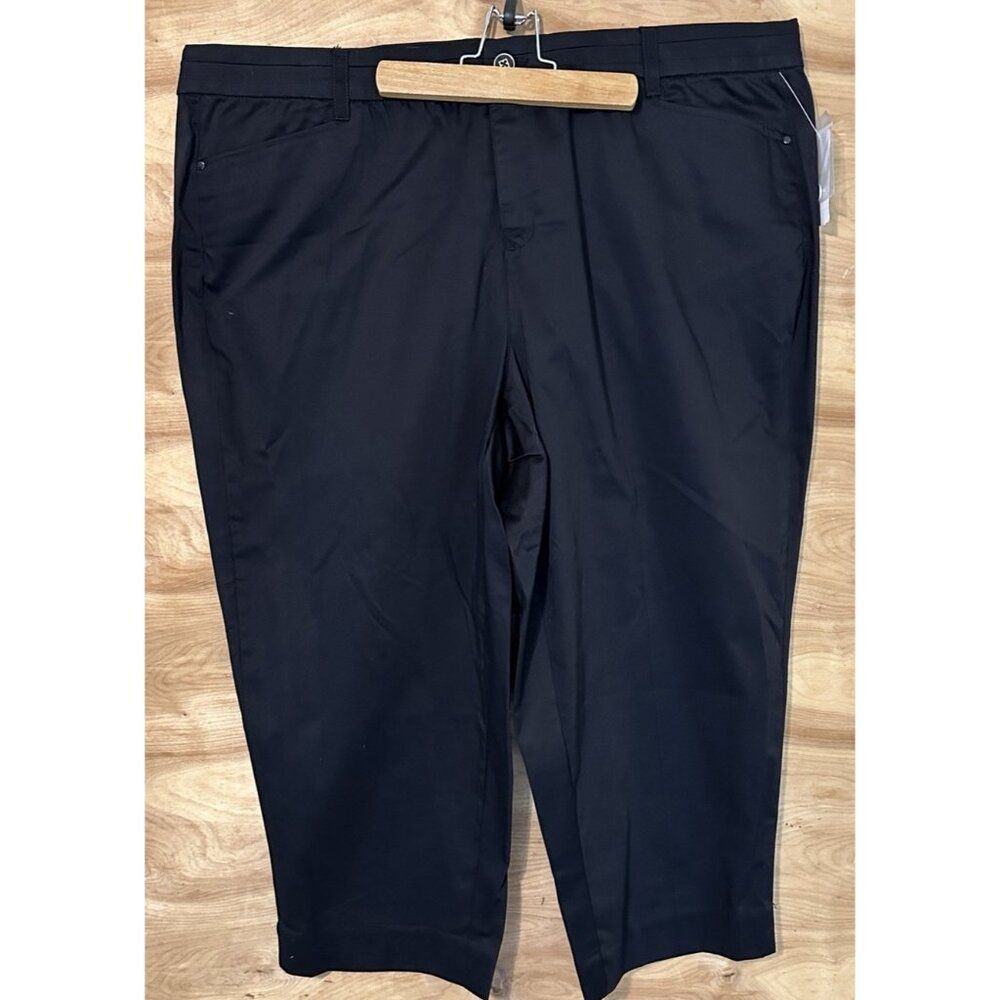NWT Intro love the fit Woman’s 20w Wren Capri Black Comfort Waist Stretch Tummy